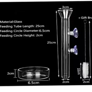 Glass Shrimp Feeding 25cm Tube & 6CM Dish
