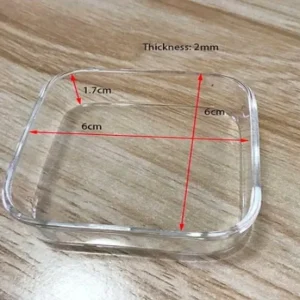 Glass Shrimp Feeding Dish Square 6cm