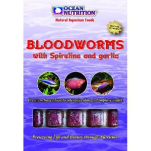 Bloodworms with Spirulina & Garlic Frozen Food 100gm