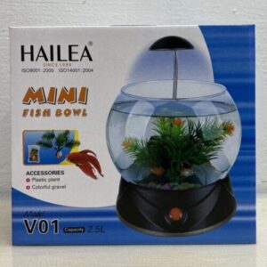 Hailea Mini Fish Bowl 2.5l Black V01