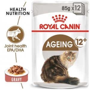 Royal Canin Feline Health Nutrition Ageing +12 Gravy Cat Food (Wet Food - Pouches)